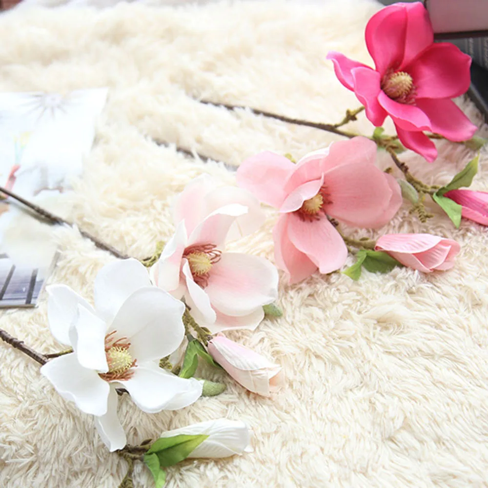 Искусственные цветы лист магнолии цветочный свадебный букет вечерние гостиной