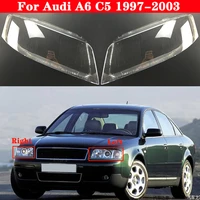car front headlight cover for audi a6 c5 1997 2003 headlamp lampshade lampcover head lamp light covers glass lens shell caps