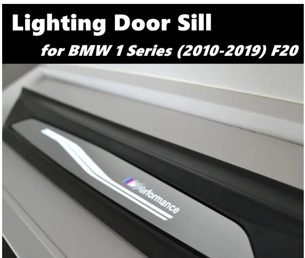 Освещение порога двери для BMW 1 серии (2010 2019) F20 M производительность шаг автомобиля