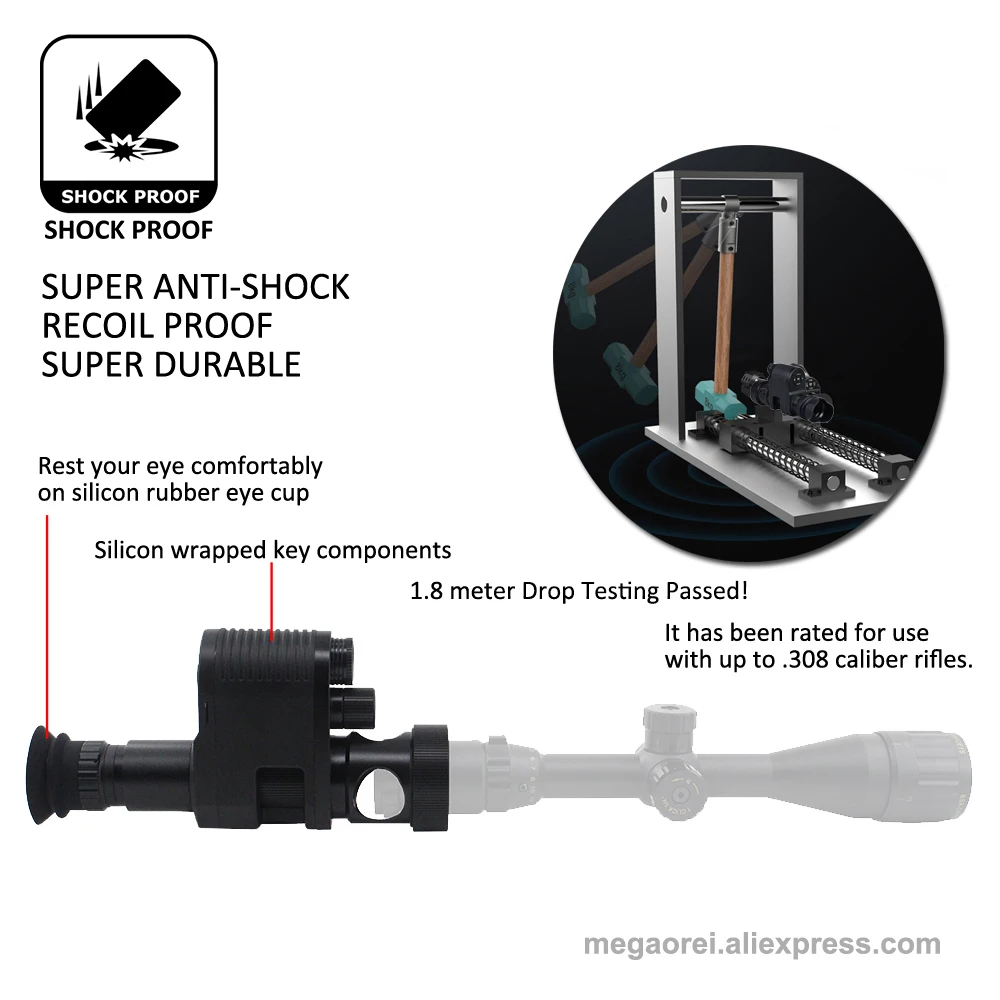 Megaorei 3 встроенный прицел ночного видения Монокулярные очки телескоп оптическая