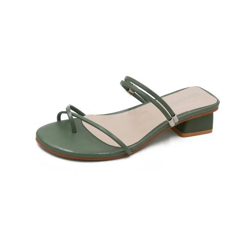 

QIWN Sandals 2021 New Summer Roman Thick Heel Simple Student Shoes for Women