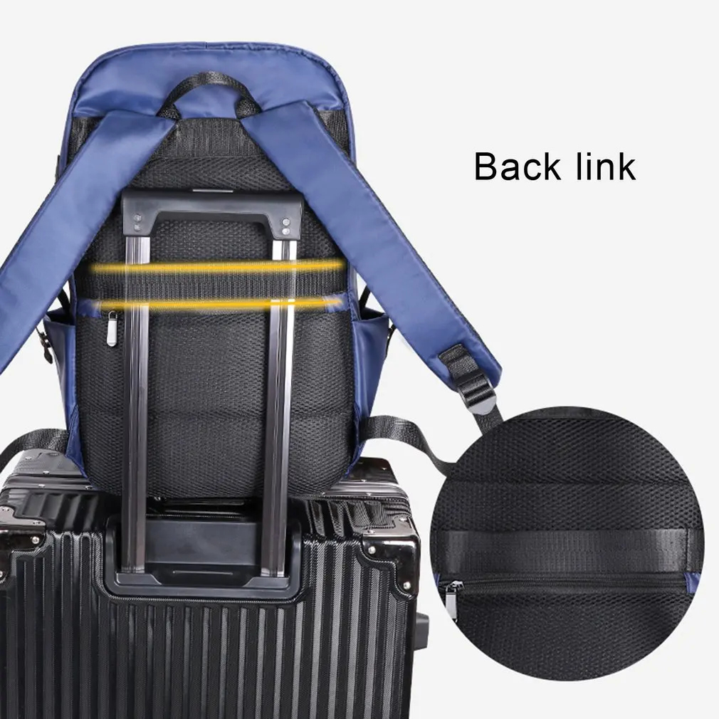 

2021 New Rechargeable Waterproof Nylon Fabric Men's Backpack Large Capacity Student School Bag Outdoor Travel Men's Backpack #2