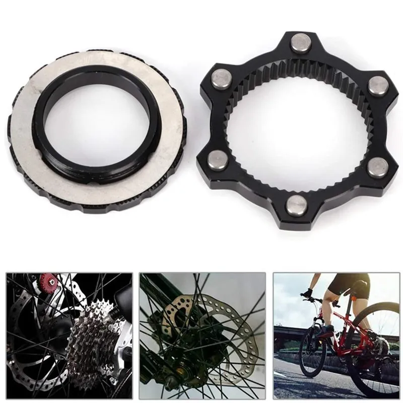 

Bike Centerlock to 6-hole Adapter Part Center Lock Hub Mountain Bike Hub Center Lock Conversion 6 Bolt Disc Adapter Accessories