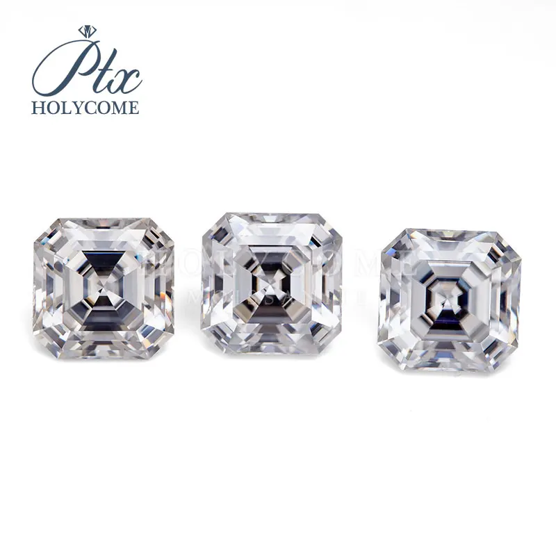 Высокое качество 4*4 мм 0.4ct asscher cut DEF белый Муассанит камни синтетический алмаз для