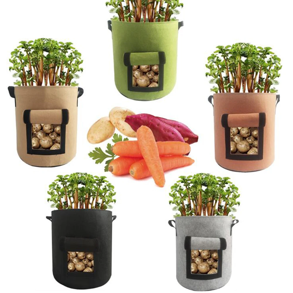 Сумка для садовых помидоров 3 размера с ручками|Тканевые горшки рассады| |