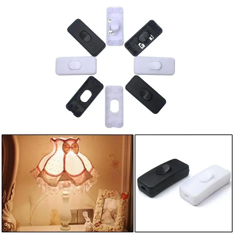 220V 1 PC witch Rocker Button Halfway Inline Switch High-quality Cord Desk Cable Table Lamp Light | Строительство и ремонт