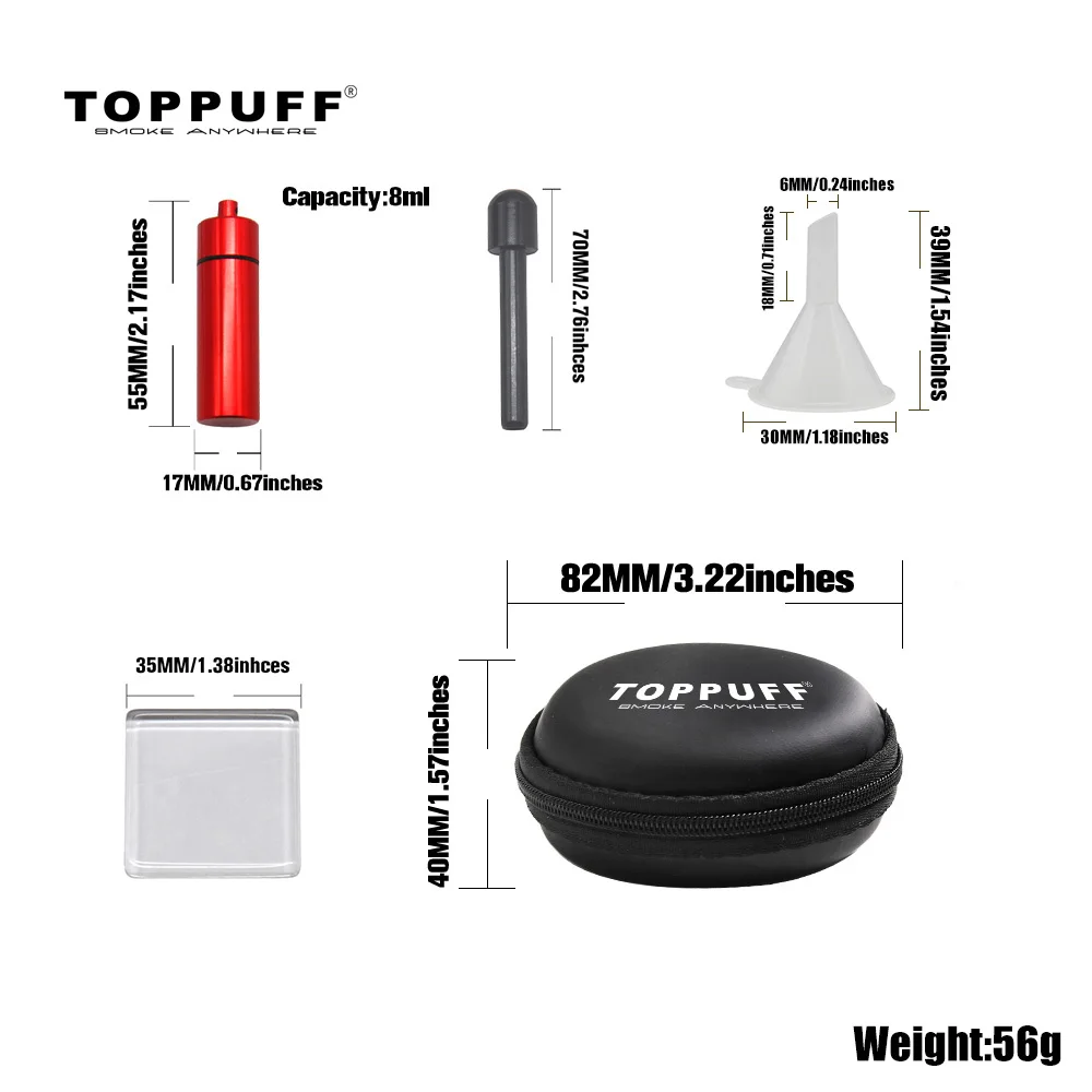 Нюхательный табак TOPPUFF металлический носовой нюхательный соломенная трубка для