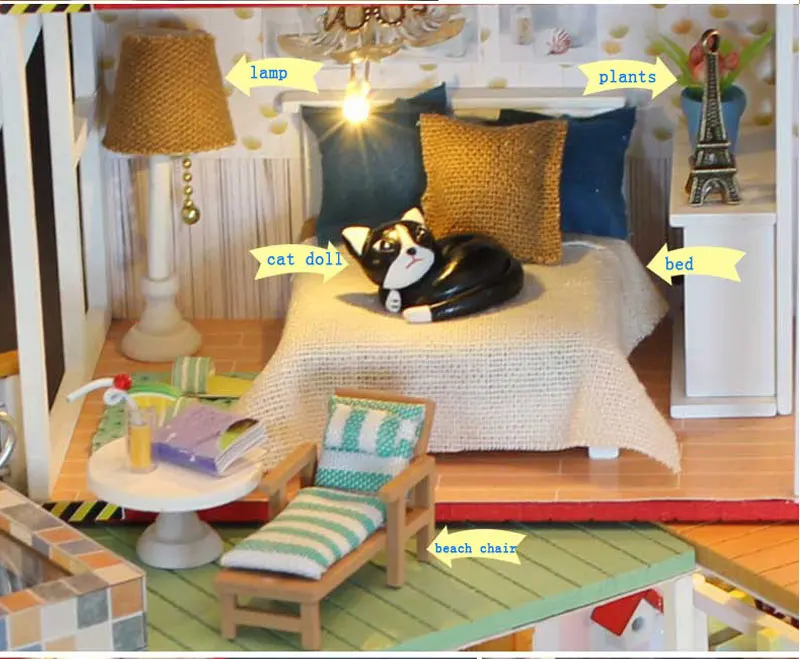 Roombox миниатюрный DIY кукольный домик с деревянная мебель для дома игрушки для детей на день рождения рождественские подарки