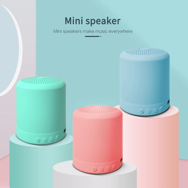 

smart Bluetooth-compatible Speaker Wireless Portable Mini Speaker Stereo Bass TF Card USB Subwoofer Stereo With Mic HD Call