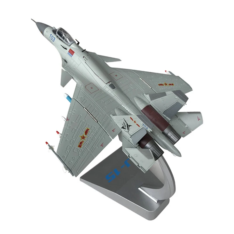 Avión de aleación a escala 1/72 para niños, portaaviones de J-15 de la fuerza aérea china, con base J15 avión de combate, modelo de juguetes, regalo para niños para colección