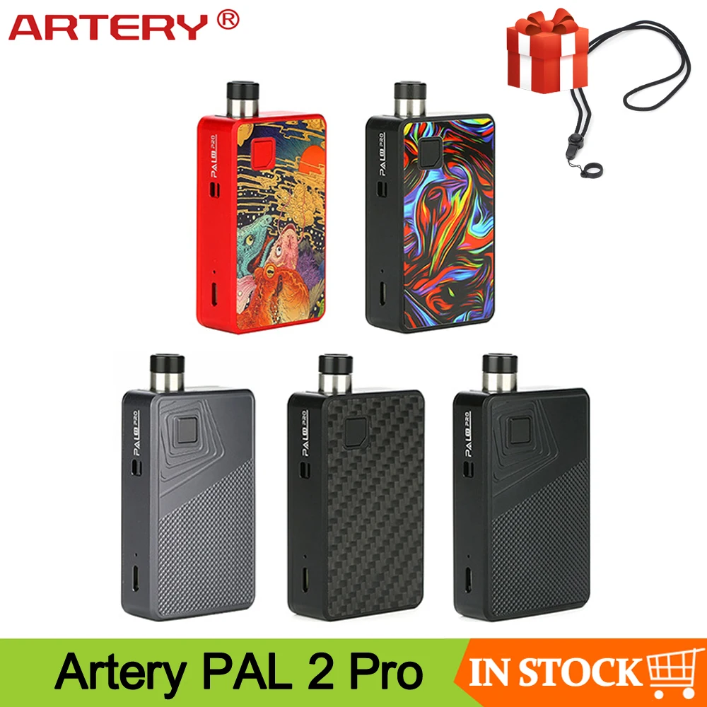 Оригинальный артерия PAL 2 Pro Pod Комплект 1000 мАч батарея 3 мл MTL & DTL электронные