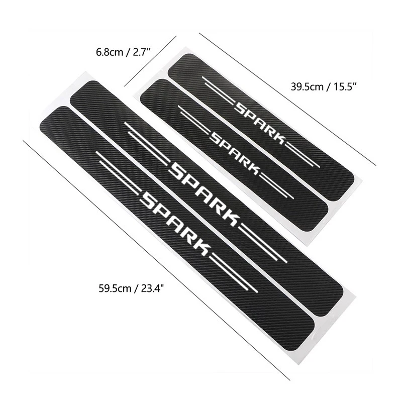 Автомобильные аксессуары накладки на пороги защитные наклейки из углеродного