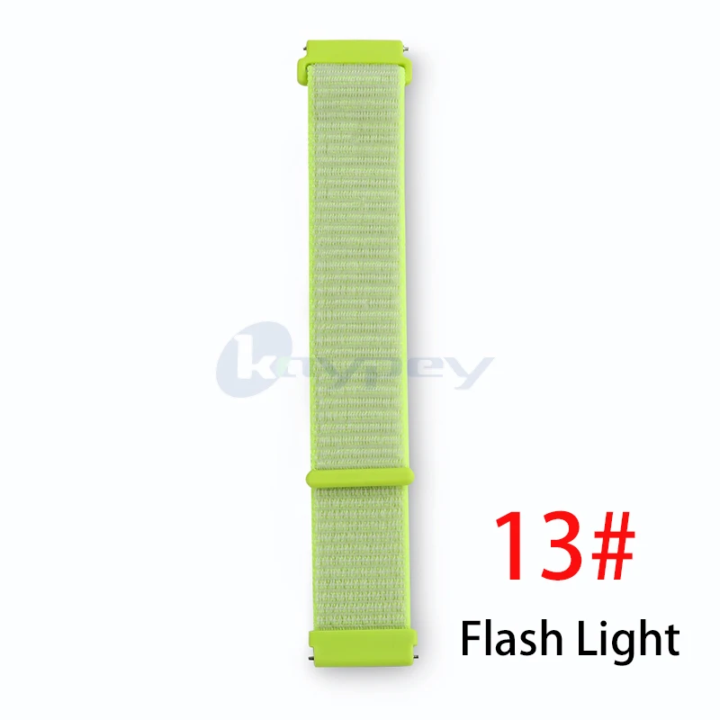 Flash Light 20 мм нейлоновая петля тканый ремешок для Xiaomi Huami Amazfit Bip BIT Lite Молодежные умные часы носимые наручные браслет Amazfit ремешок для часов - Цвет: Flash Light