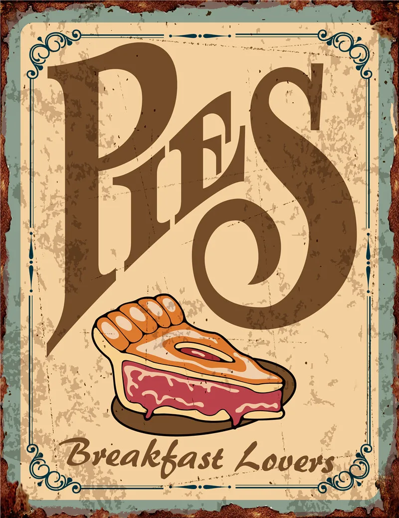 

Декор для сада фаст-фуда, наружный жестяной знак, декор фермерского дома, ресторанные знаки, металлические тарелки, настенные постеры, напит...