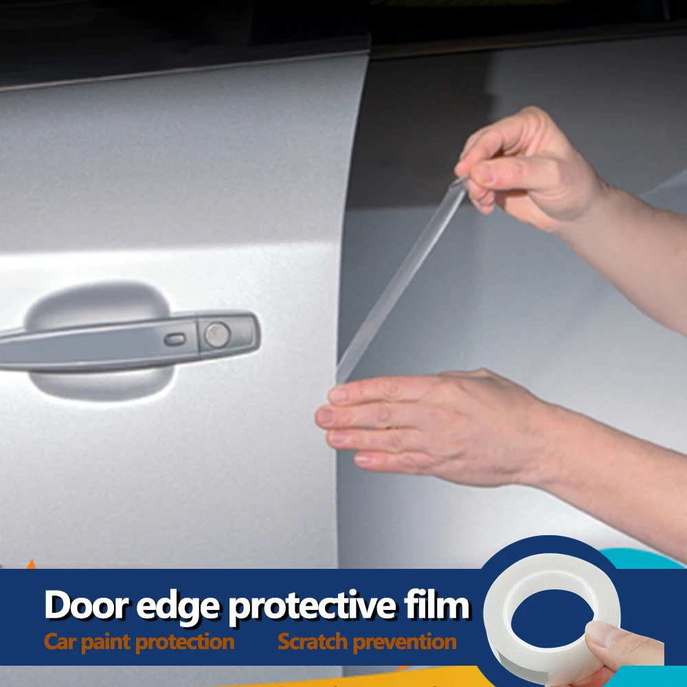 YOSOLO 1.5cmx5m Paint Protective Film Door Scratch Protector Anti-scratch Wrap Sticker Car Door Edges Guard Styling Mouldings