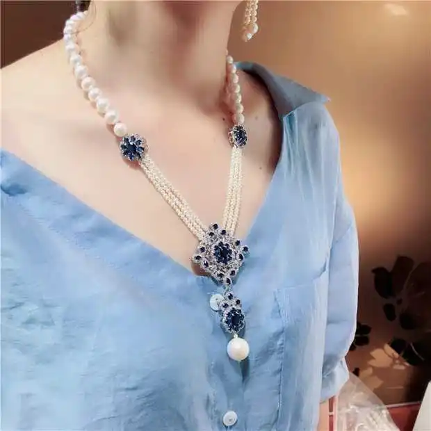 Один комплект из пресноводного жемчуга белого неидеально круглого 7-8 мм и