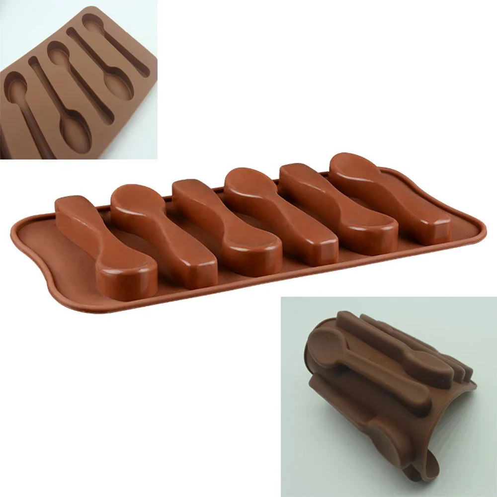1 шт. силиконовая форма ложки для выпечки пирожных с шоколадной начинкой сахарные