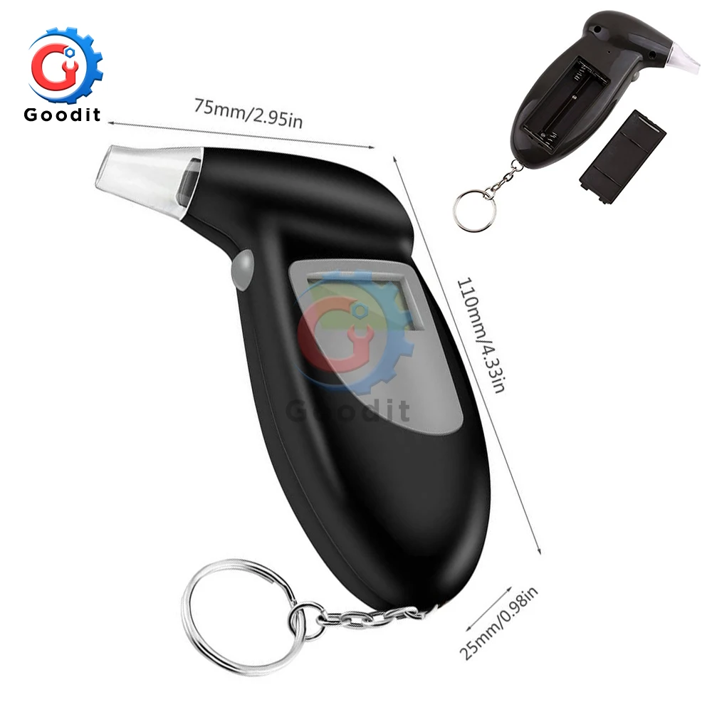 Цифровой алкотестер профессиональный анализатор дыхания с ЖК дисплеем