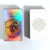 hd rainbow holographic tarot deck cards high quality tarot deck with guidebook board game for fate divination entertainment game