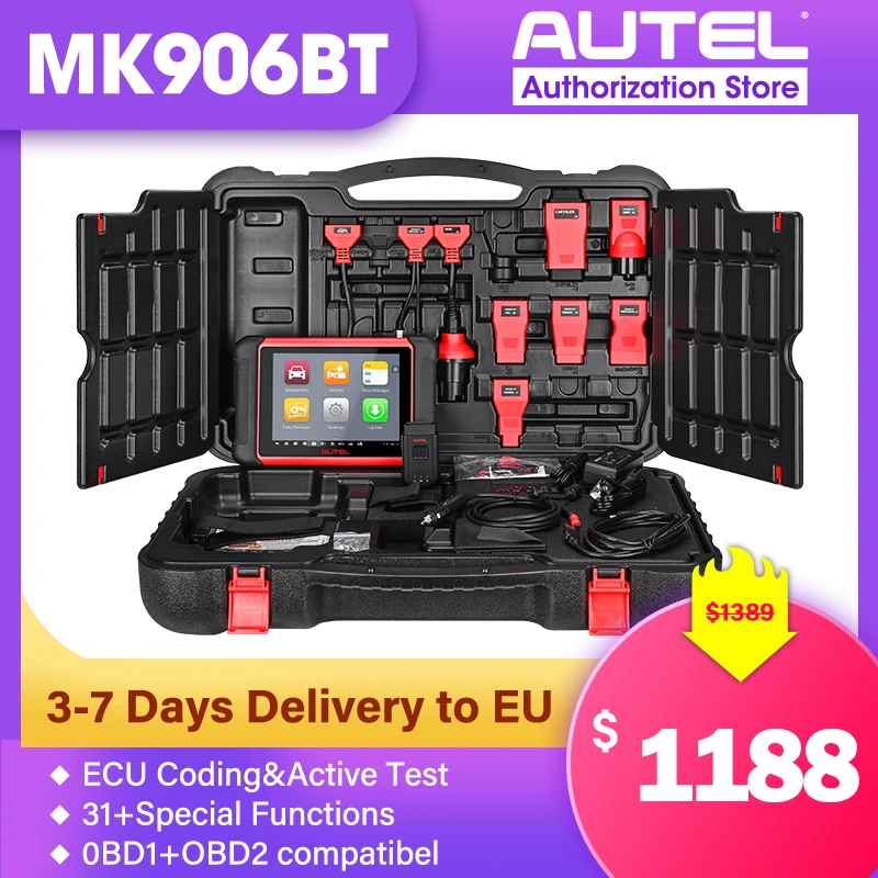 

Autel MaxiCOM MK906BT автомобильный диагностический инструмент автоматический сканер ЭБУ кодирование OBD2/EOBD OBD2 сканер Расширенный диагностический и...