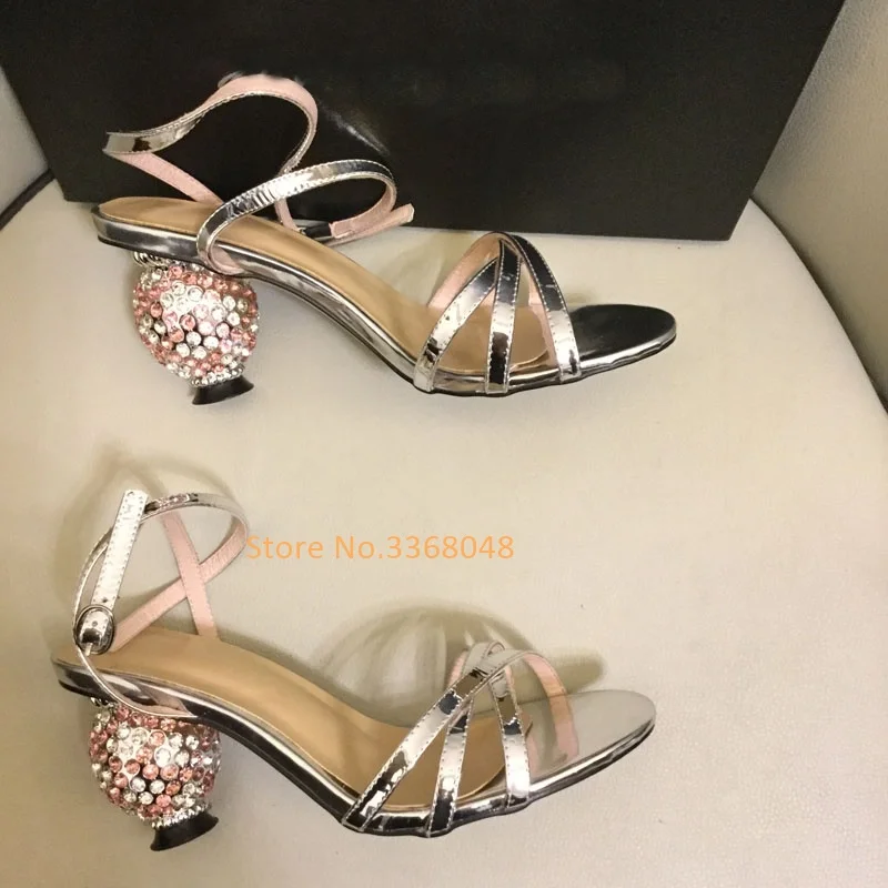 2020 летние новые сандалии с кристаллами Розовые туфли принцессы на каблуке 8 см