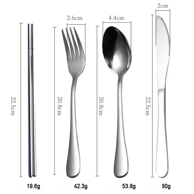 7 шт./компл. переносная посуда из нержавеющей стали