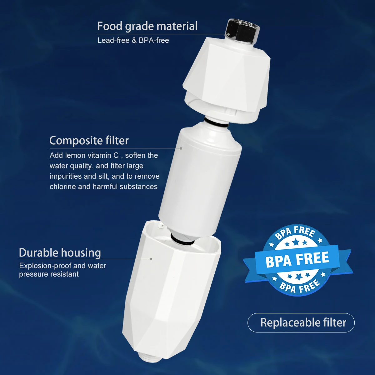 althy bathroom vitamin c shower filter water purifier lemon scent bath water softener filter chlorine help dry skinhair loss free global shipping