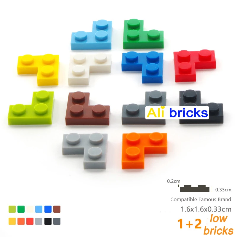 

60pcs/lot DIY Blocks Building Bricks Thin 1+2 Educational Assemblage Construction Toys for Children Size Compatible With