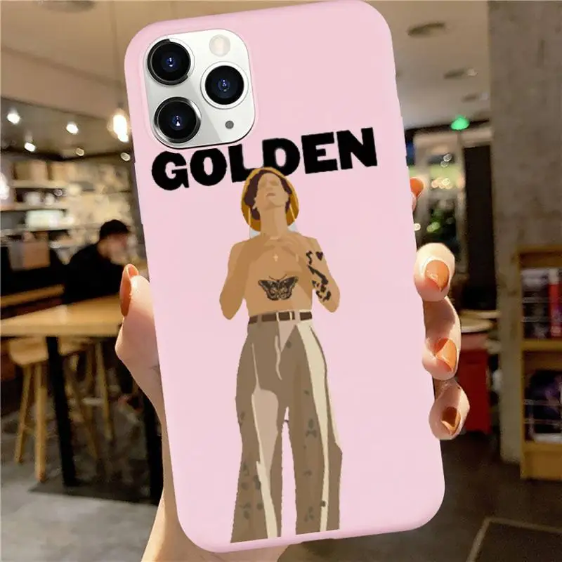 

Harry Styles you are so Golden cartoon luxury Phone Case funda Candy Color for iPhone 6 7 8 11 12 s mini pro X XS XR MAX Plus
