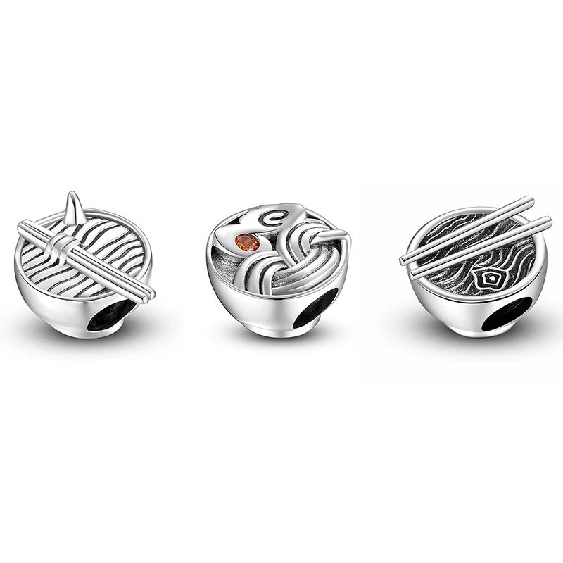 

Новый 100% 925 пробы серебра китайский Лапша Подвески Ювелирных изделий, подходят к оригиналу бусины для самостоятельного изготовления украше...