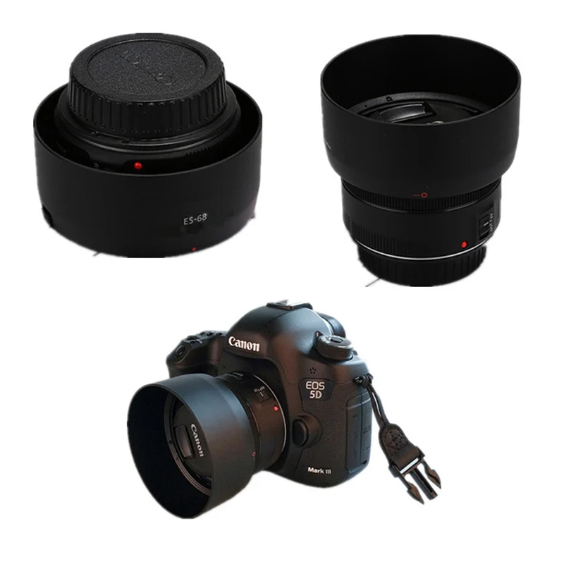ES-68 бленда объектива камеры для Canon EF 50 мм F/1 8 STM байонетная обратная оснастка
