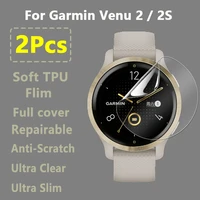 2pcs for garmin venu 2 2s smart watch ultra clear soft hydrogel repairable protective film screen protector not tempered glass