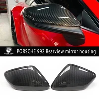 carbon fiber rearview mirror housing for 2018up porsche 911 992 upgrade gt3 rs car professional parts car accessories car bumper