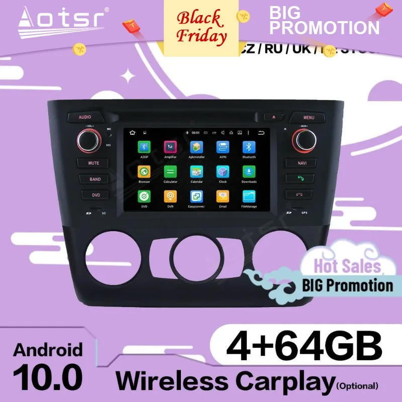 

Carplay Multimedia Stereo Android For BMW 1 Series E81 E82 E87 E88 116i 118i 120i 2004-2012 GPS Audio Radio Receiver Head Unit