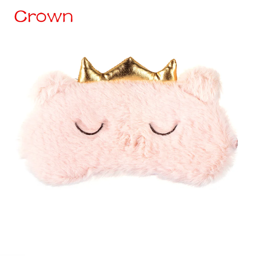 Crown Маска для глаз маска для сна и храпа маска для сна с рисунком черно-белого котенка маска для глаз для дома очки для путешествия затеняющая маска для сна - Цвет: Crown