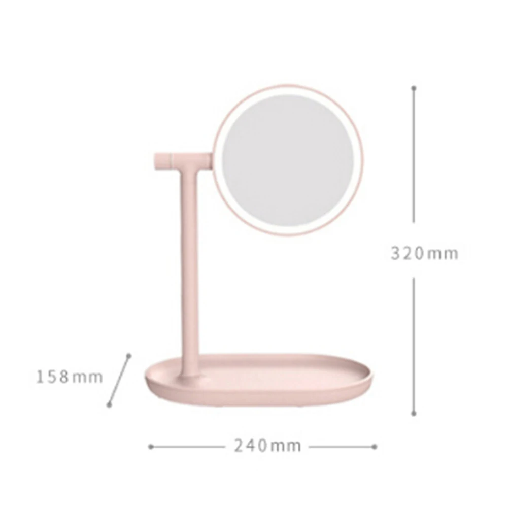 

Portable Double Sided LED Lighted Round Makeup Mirror Cosmetic Tool Night Lamp