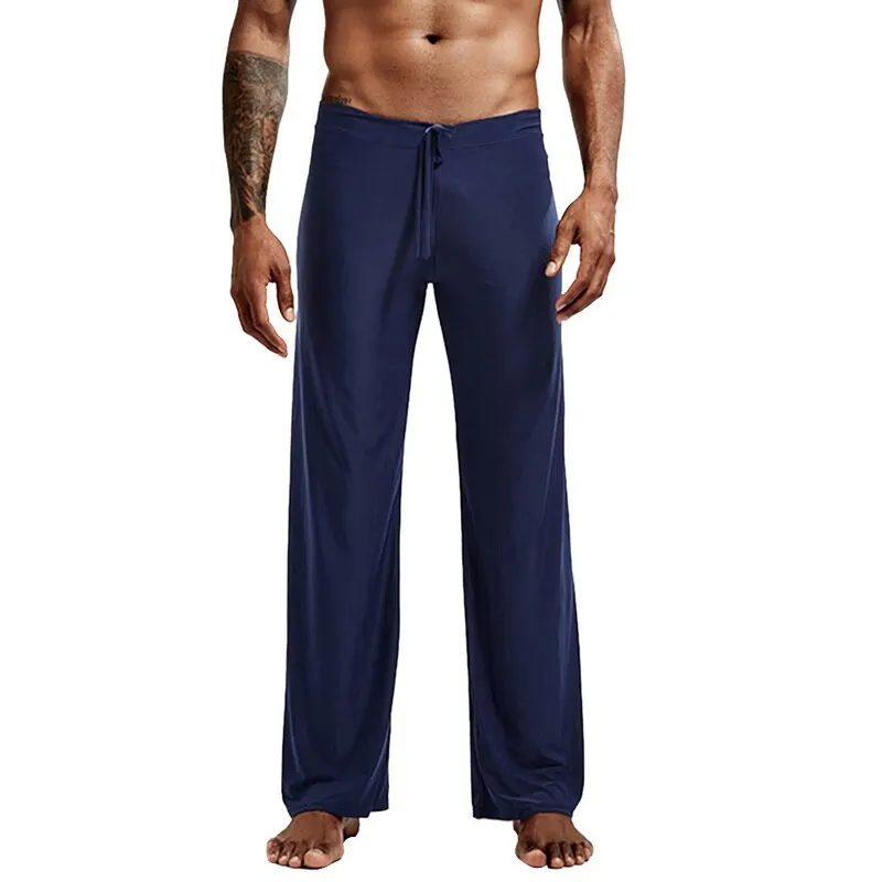 Navy Shujin, Мужские штаны для йоги, свободные штаны, 5XL, тайские штаны для рыбалки, джоггеры, одноцветные, на шнуровке, с карманами, повседневные штаны, винтажные мужские - Цвет: Navy