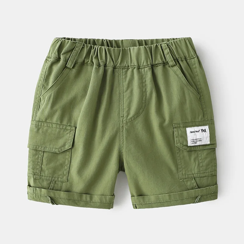 

WLG Boys Shorts Kids Trousers Summer Green Khaki Dark Blue Patchwork Shorts Baby Boy Casual All Match Bottoms for 2-6 Years