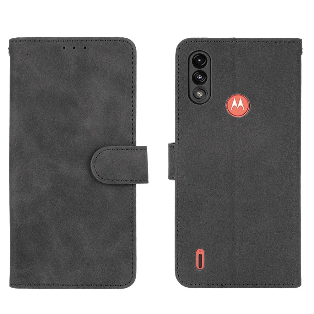 for motorola moto e7 power case luxury flip skin texture pu leather wallet stand case for moto e7power e 7 motoe7 phone bag free global shipping