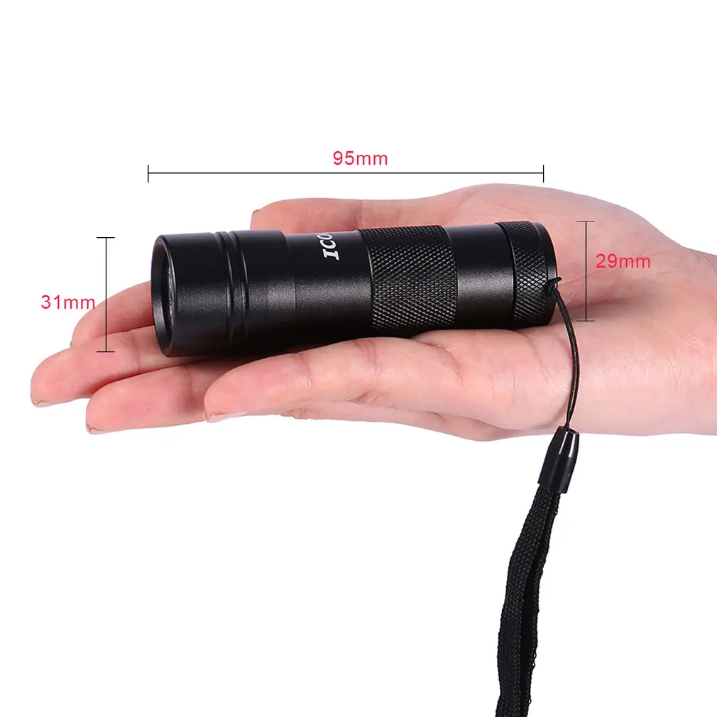 

Portable Mini 12 LED Aluminum UV Pet Cat Dog Urine stains Detector Head Lice or Bed Bug Revealer Torch