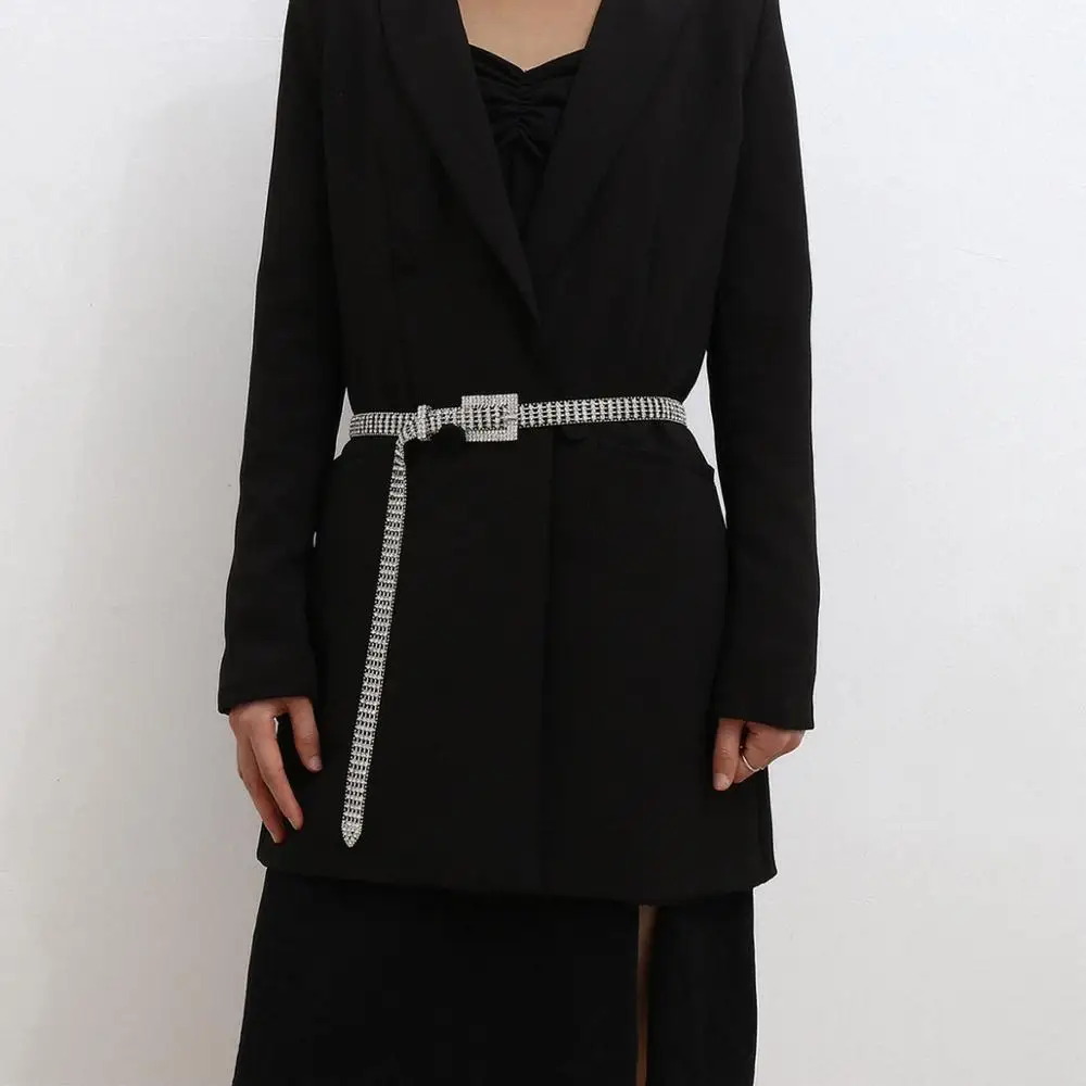 Cross-border street dance sexy wild claw chain drill body female personality fashion micro-set rhinestone geometric belt | Украшения и