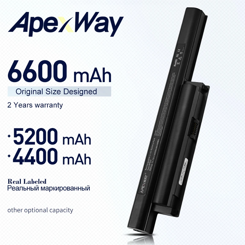 ApexWay Аккумулятор для SONY BPS22 VGP VAIO BPS22A EA16E EA1S EA45FG/B EA1Z1E EA27EC|4400mah battery|battery for sony vaiosony vaio