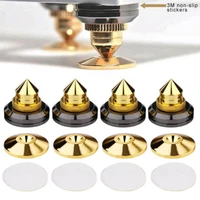 4pcs loudspeakers spikes stand speakers stand feet foot pad spikes pure copper gold loudspeaker box spikes cone floor foot nail