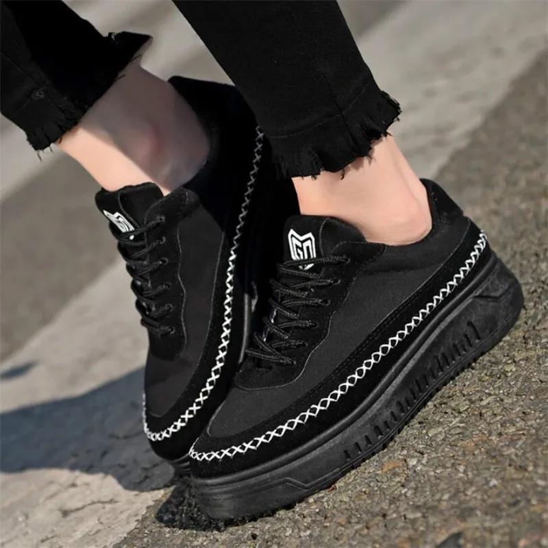 Женские кроссовки на платформе qwedb розовые вулканизированной подошве