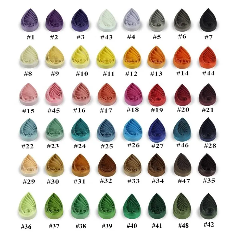 

Single Color Paper Quilling Strips 48 Colors for Choice 54cm Length One Color 120 Strips per Pack Paper Width 3mm Corlor 1 to 28