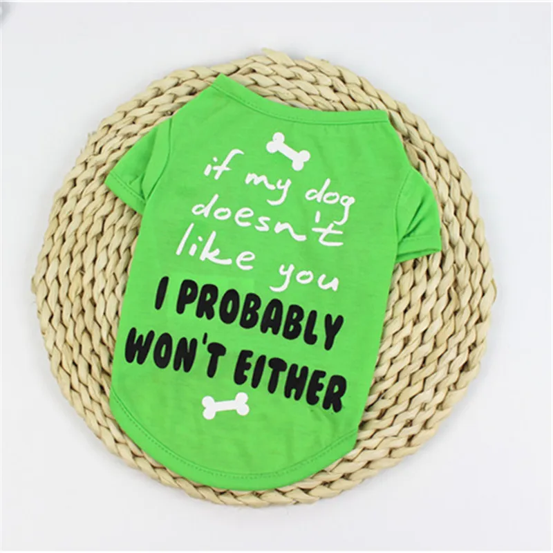 Летняя одежда для собак футболка домашних животных пудель Бишон померанский со