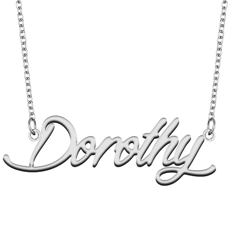 Dorothy Custom Name Necklace Customized Pendant Choker Personalized Jewelry Gift for Women Girls Friend Christmas Present