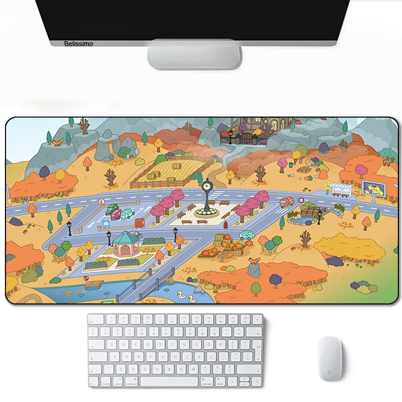 

Anime Toca Life World Mouse Pad Big Extended Computer Mat Game Mousepad Gamer Office Keyboard Pad Mause Pad Non-slip Waterproof