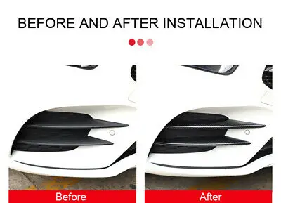 

4* Carbon Fiber Look Front Fog Light Lamp Eyelid Cover For Benz A Class Sport 19
