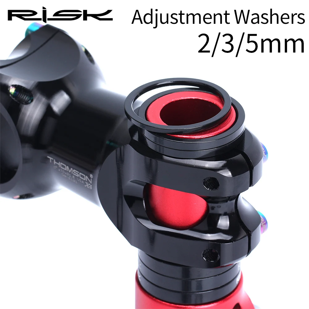 

RISK 2/3/5mm Adjustment Aluminum Alloy Bike Bicycle Fork Washer Stem Headset Spacers Raise Handlebar Ring Cycling Accessory
